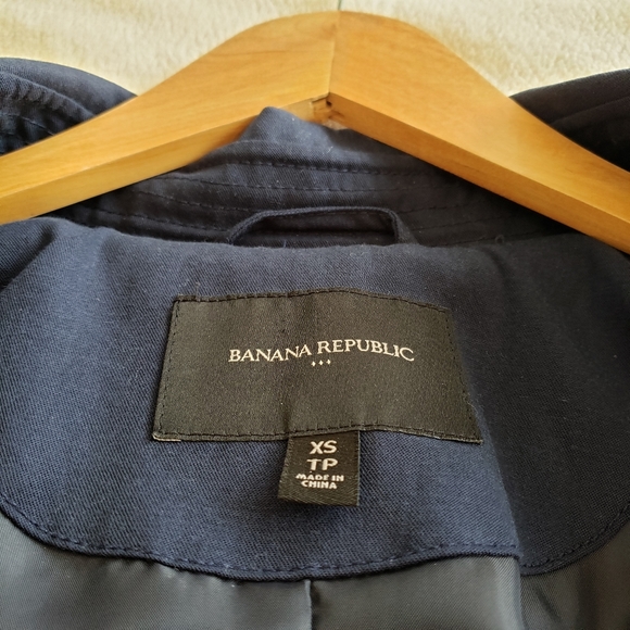 Banana Republic Factory Trench Coat Navy XS - Picture 4 of 7